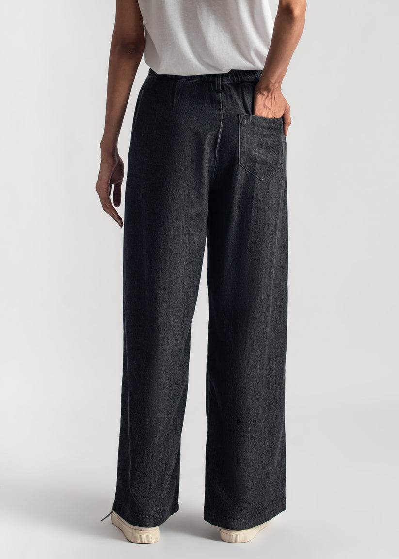 Women's Palazzo Pants in Kohl Grey Featuring a Relaxed Loose Fit Style