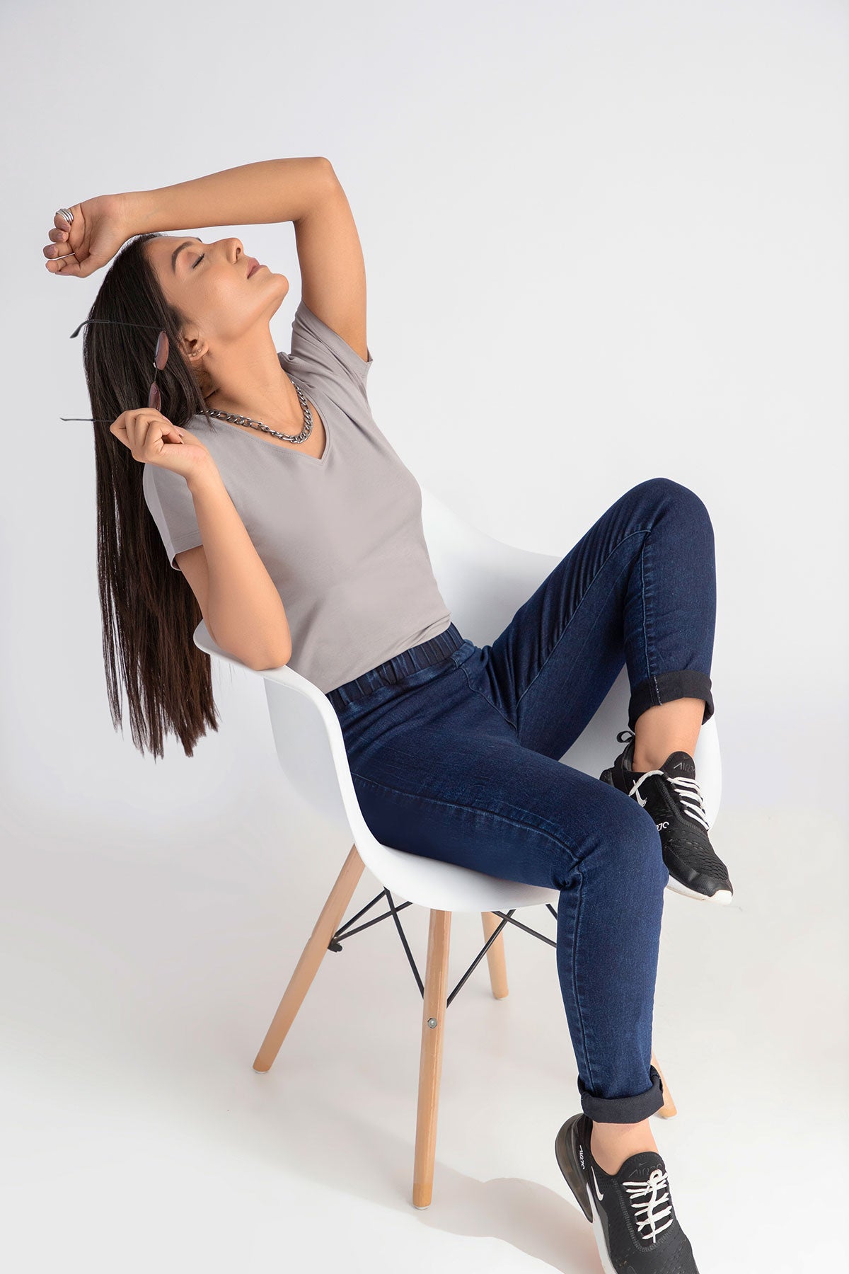 Casual Denim Jeggings - Dark Blue 2.0 ( RAFAELLA )