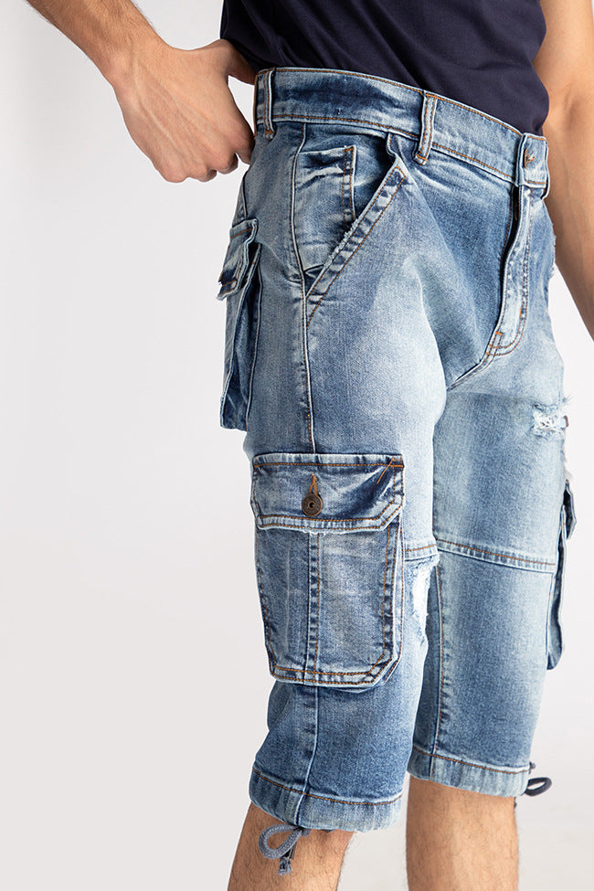 Cargo Vintage Denim Shorts