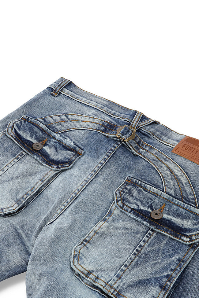 Cargo Vintage Denim Shorts