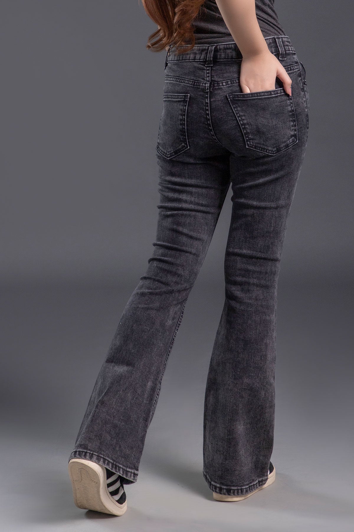 Low Waist Bootcut Jeans Grey Women Gina Tricot, 52% OFF