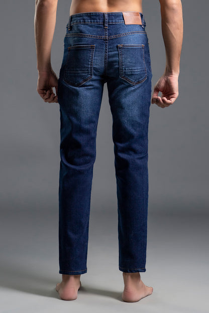 Stretchable Slim-Fit Denim Jeans (Blue)