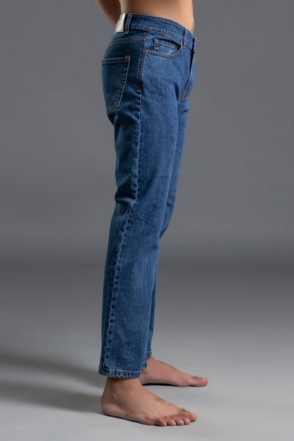 Stretchable Straight-Fit Jeans (Light Blue) ( Hardliner )