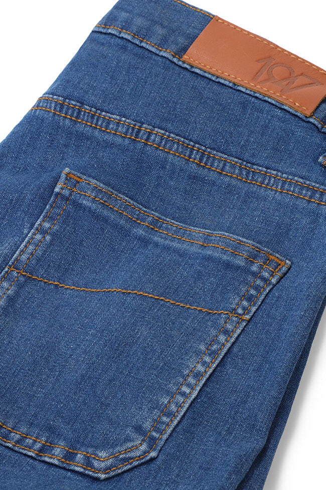 2-Pocket Blue Jogg Jeans for Women 