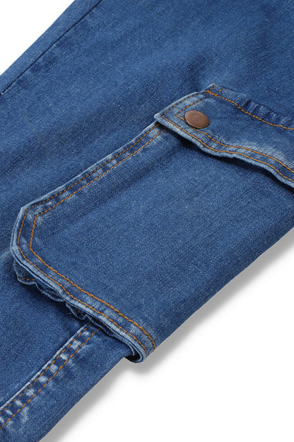 2-Pocket Blue Jogg Jeans for Women 