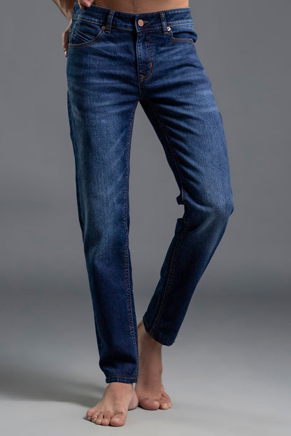 Stretchable Slim-Fit Denim Jeans (Blue)