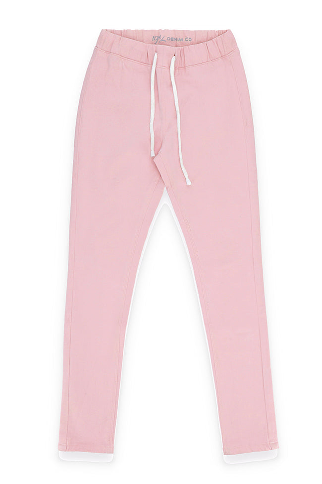 Casual Denim Jeggings - Pink