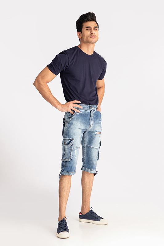 Cargo Vintage Denim Shorts