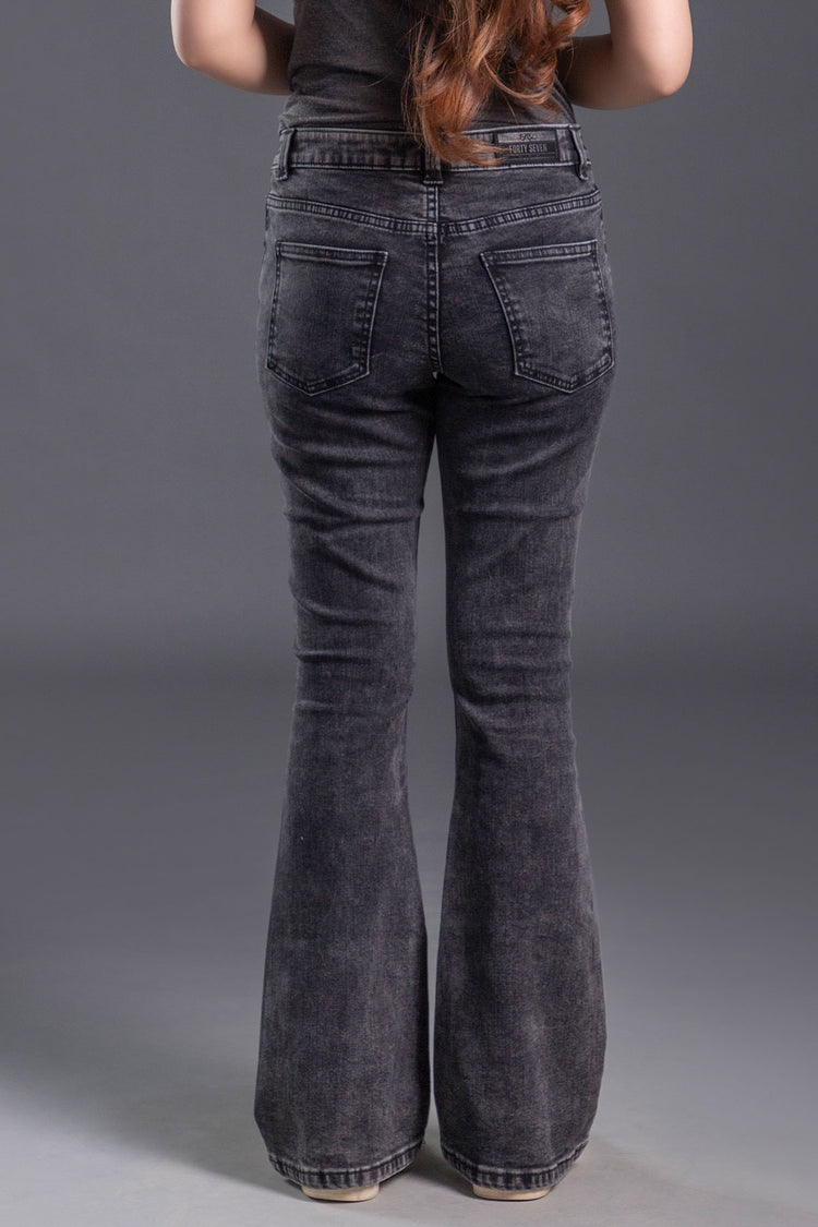 Black Caregiver Bootcut Jeans