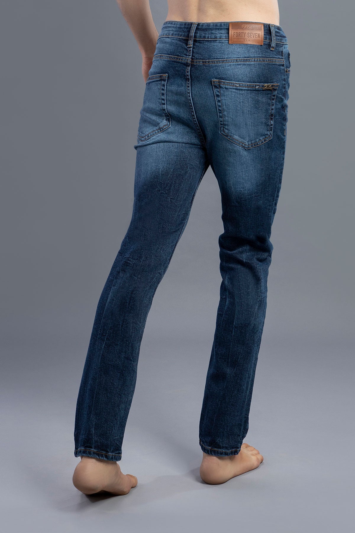 Stretchable Slim Fit Jeans (Mid Blue)