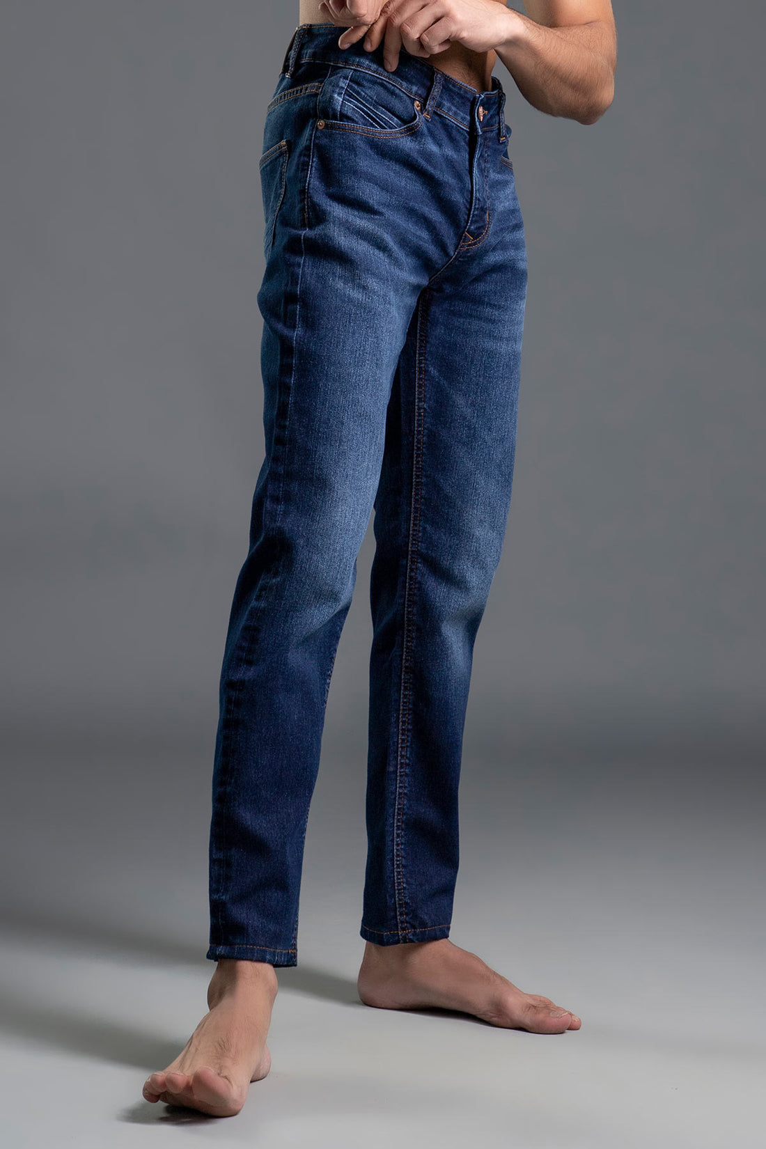 Stretchable Slim-Fit Denim Jeans (Blue)