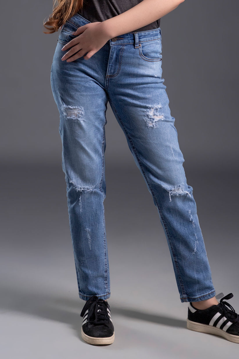 Rift Ripped Straight Jeans 