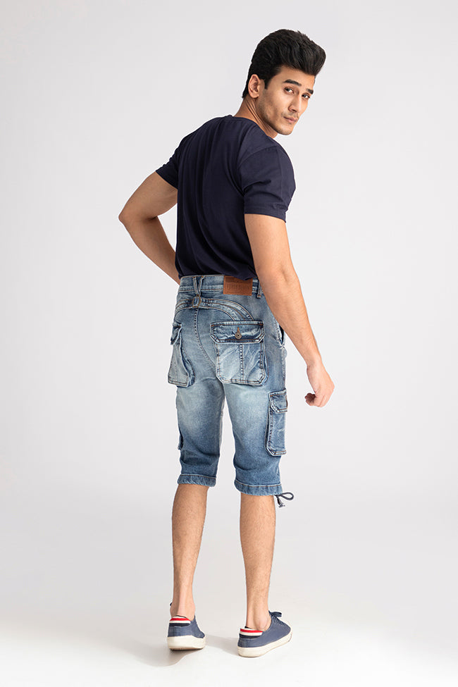 Cargo Vintage Denim Shorts