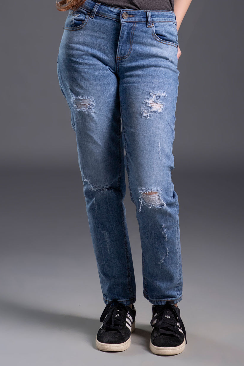 Rift Ripped Straight Jeans 