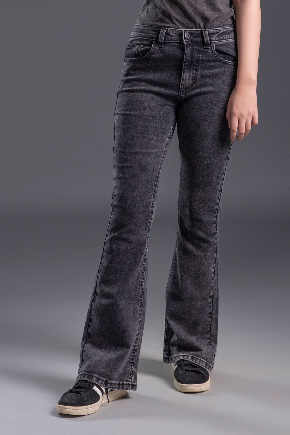 Black Caregiver Bootcut Jeans