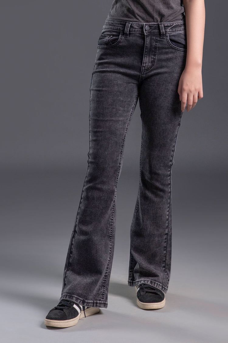 Black Caregiver Bootcut Jeans
