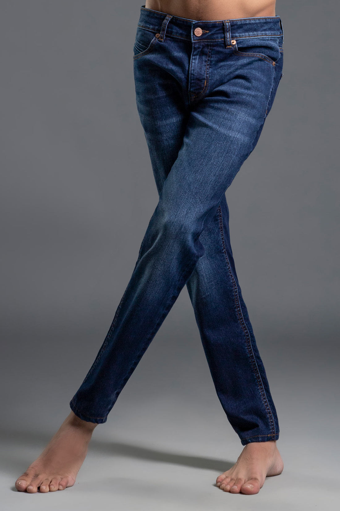 Stretchable Slim-Fit Denim Jeans (Blue)