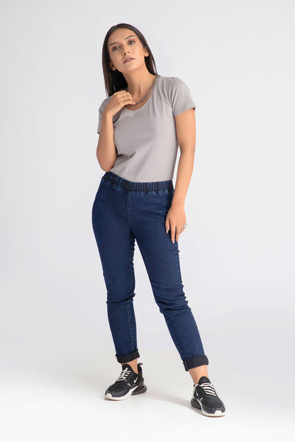 Casual Denim Jeggings - Dark Blue 2.0 ( RAFAELLA )