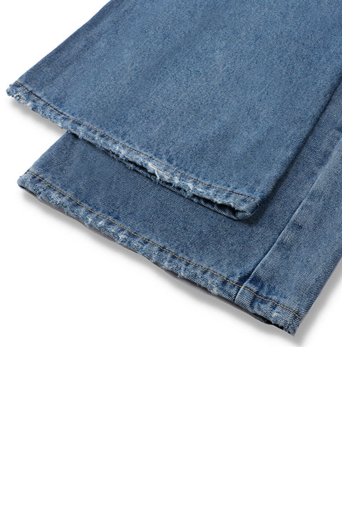 High-waisted Women's Flare Jeans in Light Blue