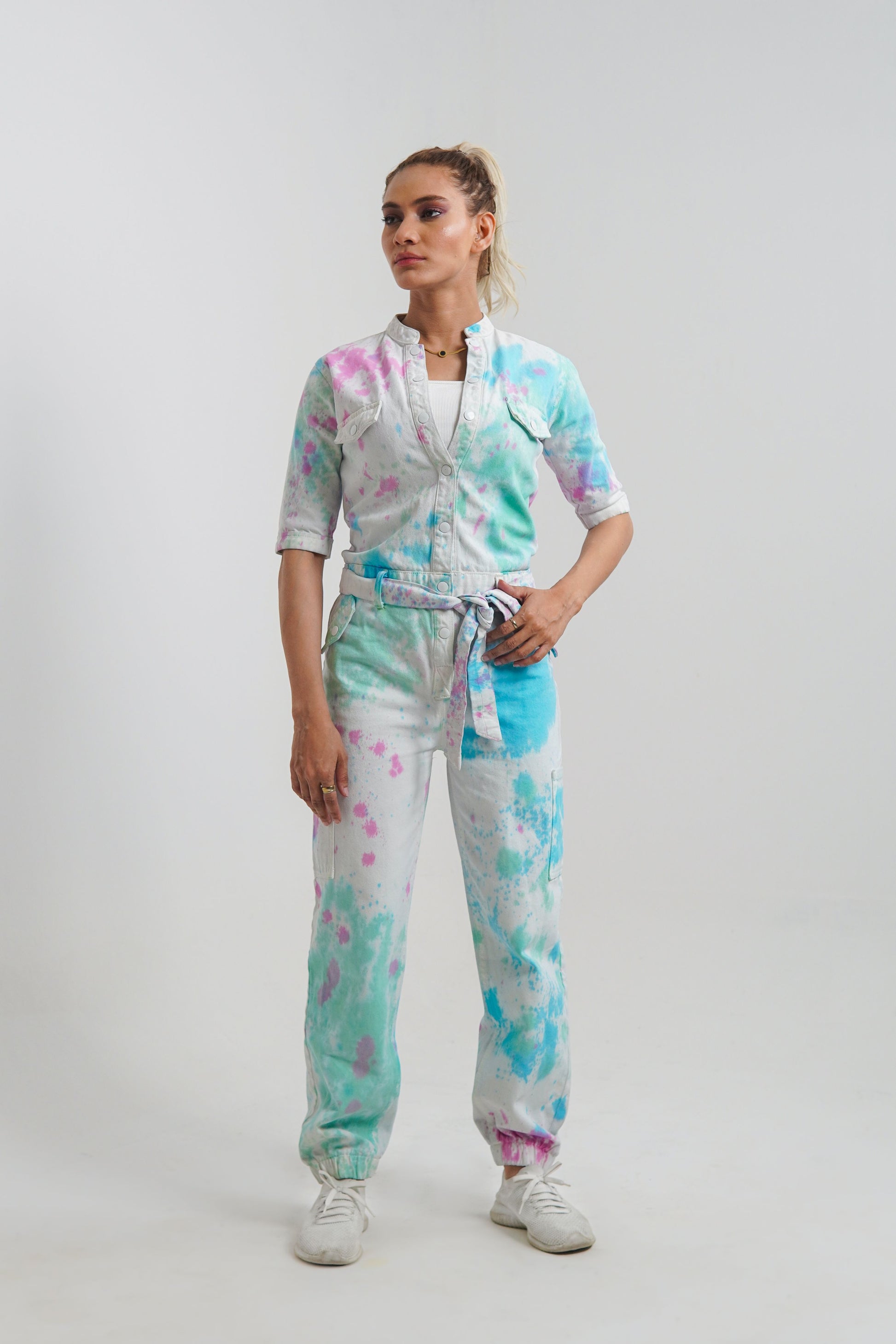 Women's multicolor jumpsuit with a regular fit