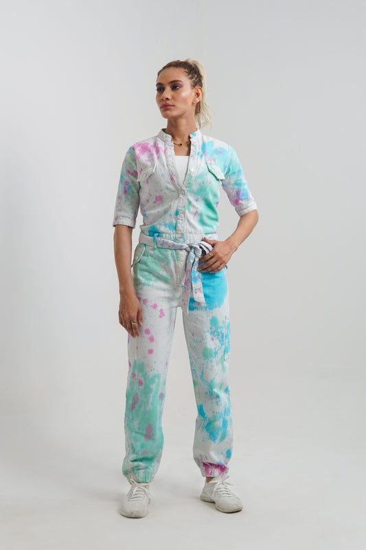 Women's multicolor jumpsuit with a regular fit