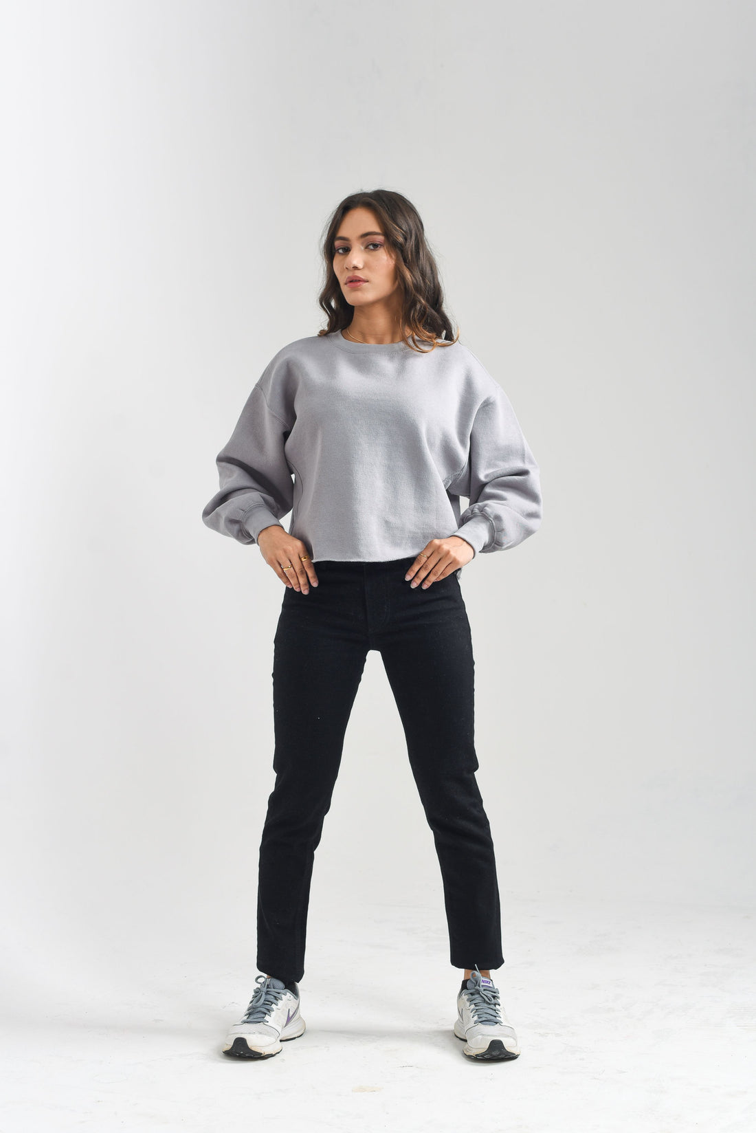 Women's Grey Crop Top