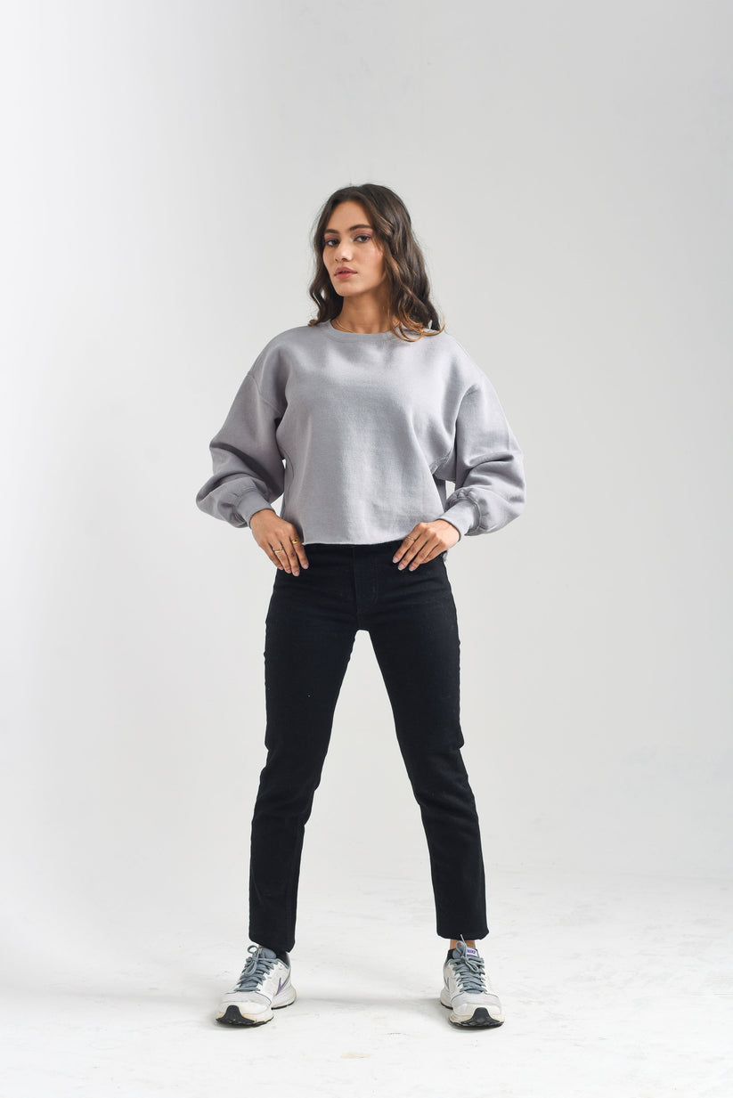 Women's Grey Crop Top