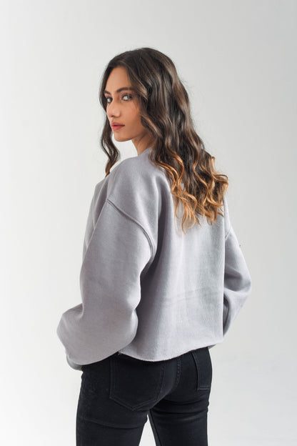 Women's Grey Crop Top