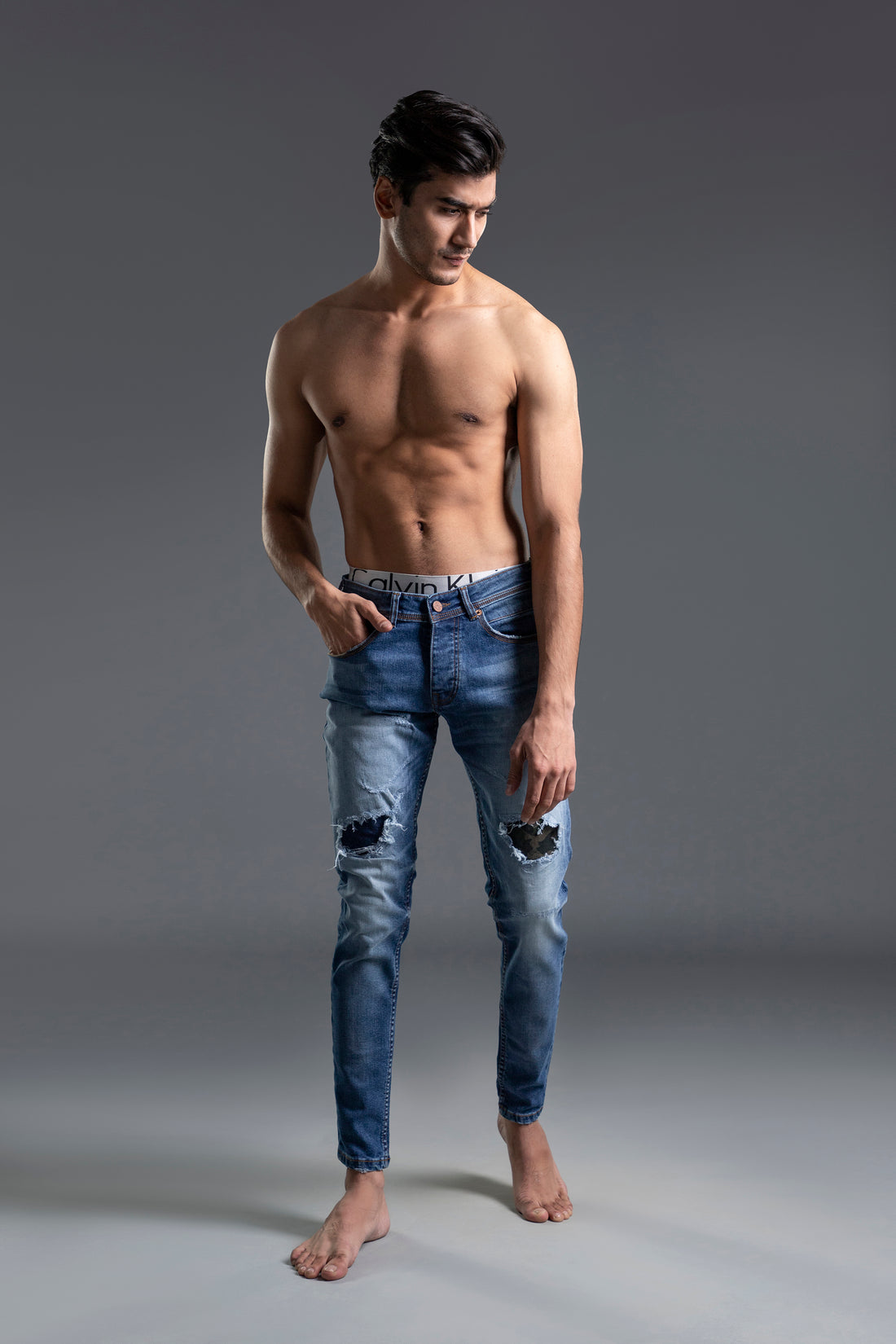 Sculpt Patched Skinny Jeans