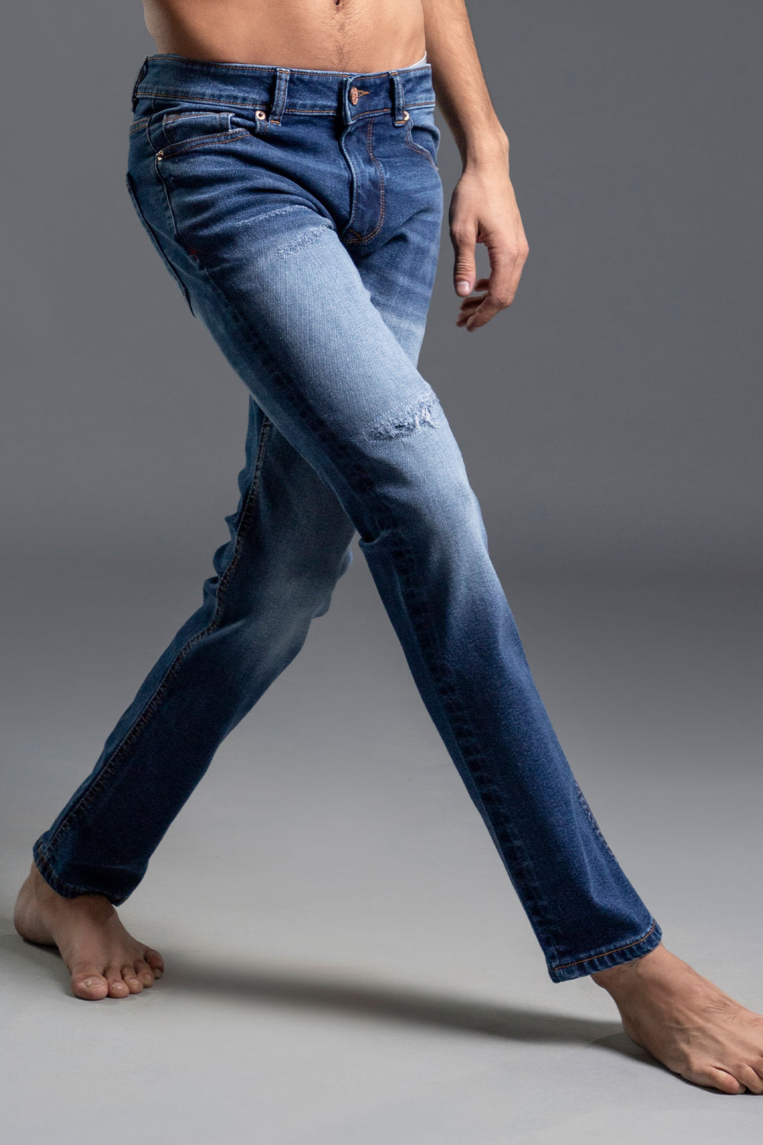 Mainman Ripped Blue Jeans