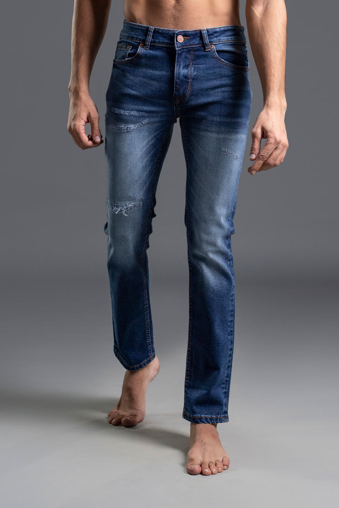 Mainman Ripped Blue Jeans