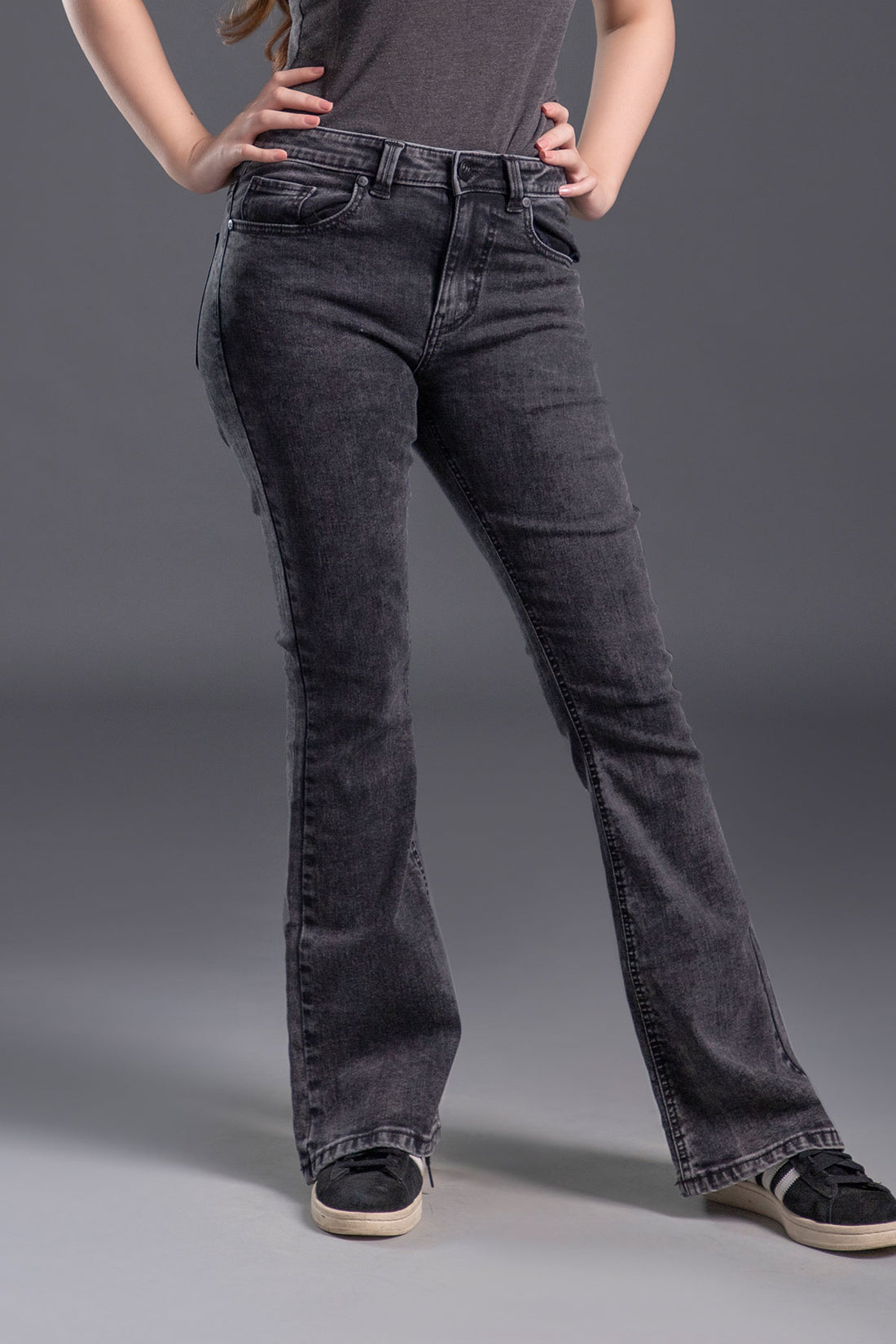 Black Caregiver Bootcut Jeans 