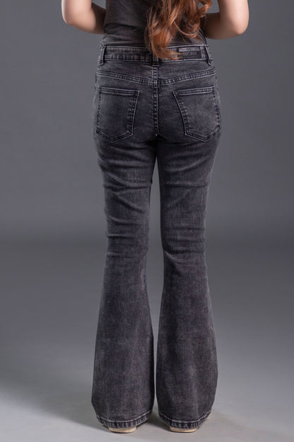 Black Caregiver Bootcut Jeans 