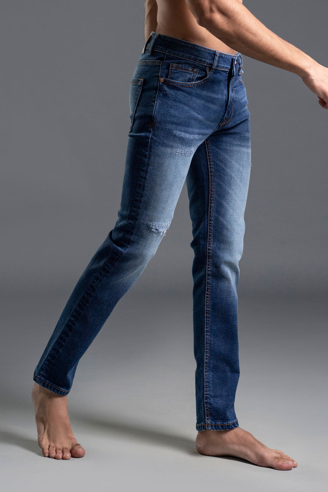 Mainman Ripped Blue Jeans