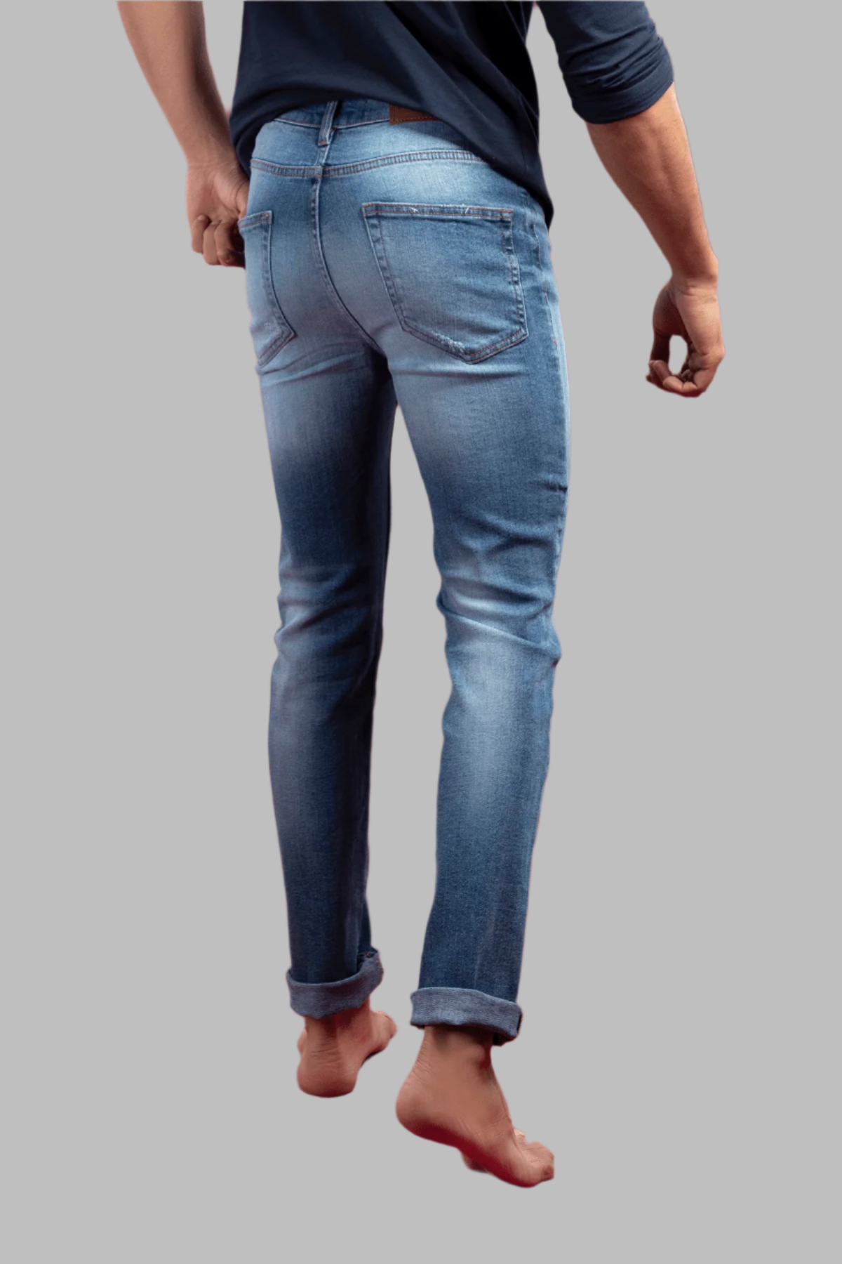 Stretchable Slim Fit With Ripped Jeans (Light Blue) ( CARDENAS )