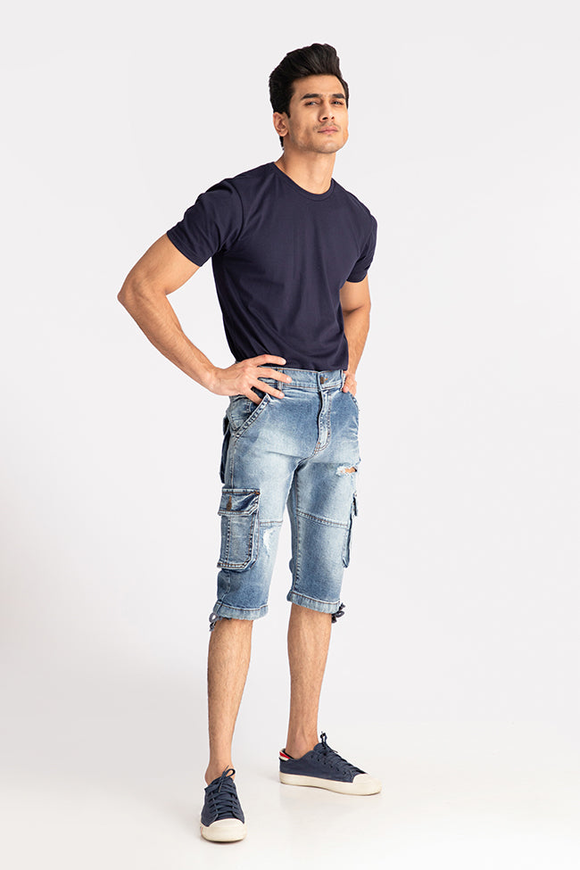 Cargo Vintage Denim Shorts 