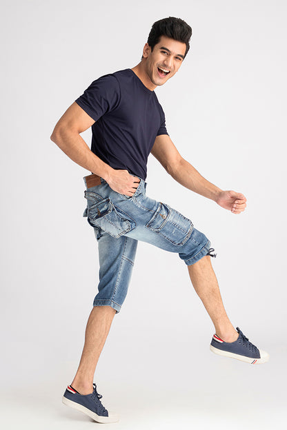 Cargo Vintage Denim Shorts 