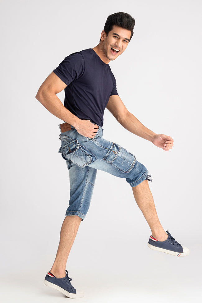 Cargo Vintage Denim Shorts 