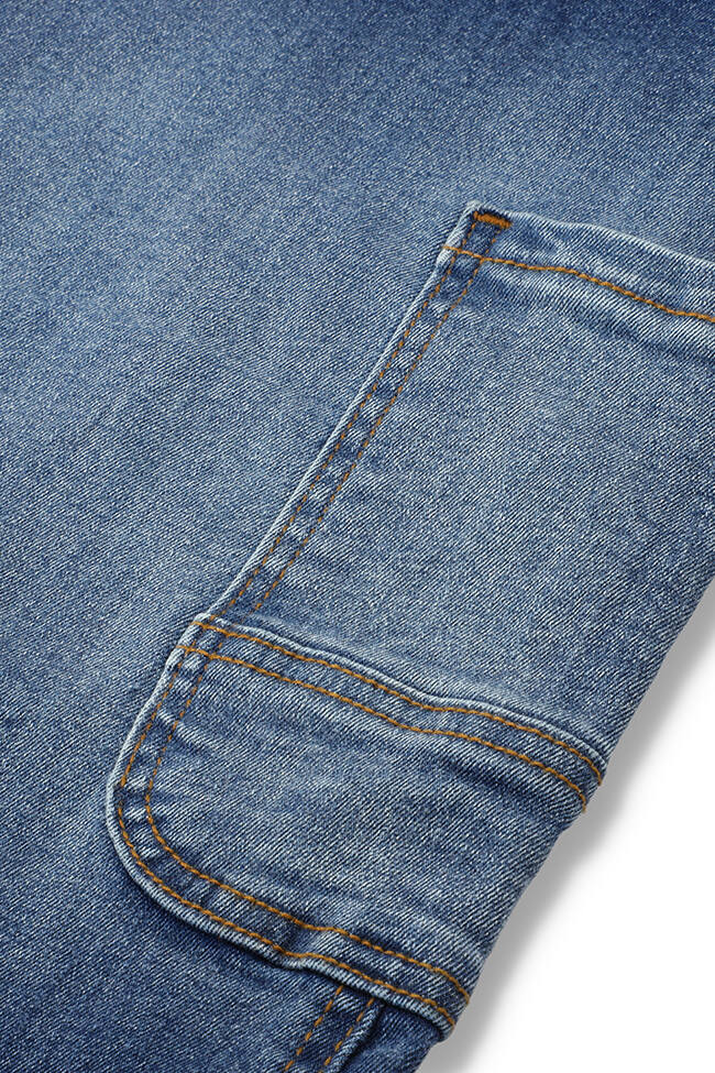 Denim Culottes with Shaded Bottoms 
