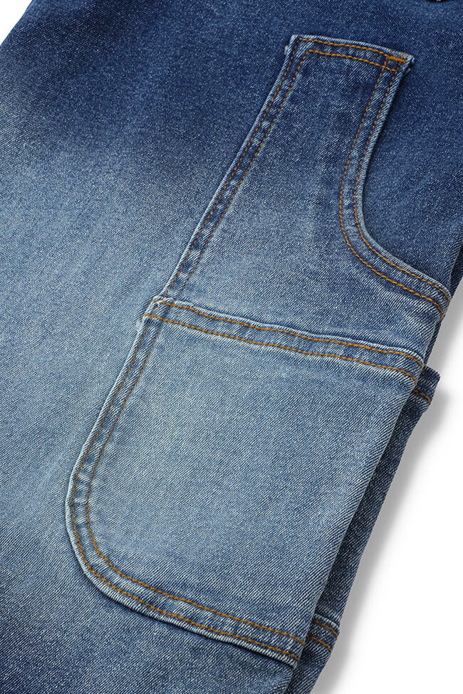 Denim Culottes with Shaded Bottoms 