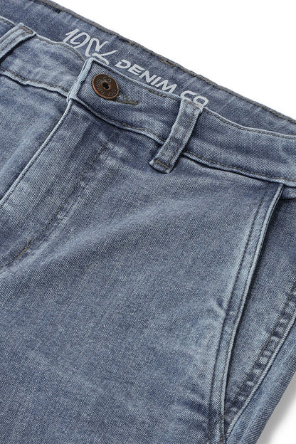 Denim Grey Culottes with Lower Pockets 