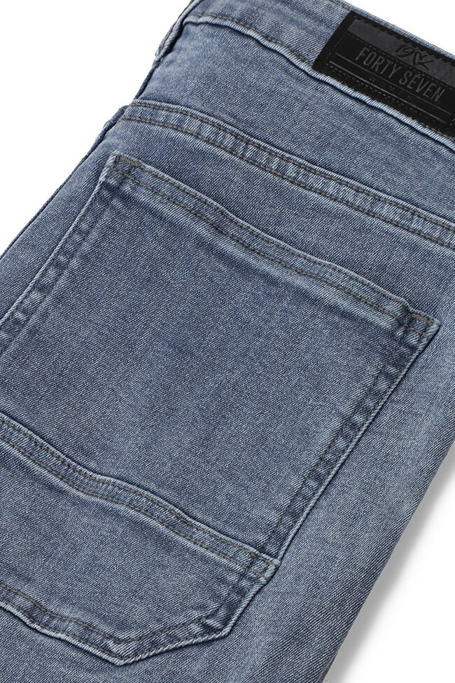 Denim Grey Culottes with Lower Pockets 