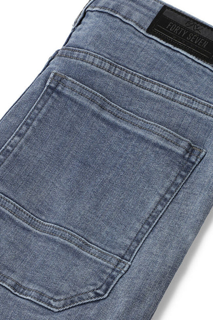 Denim Grey Culottes with Lower Pockets 