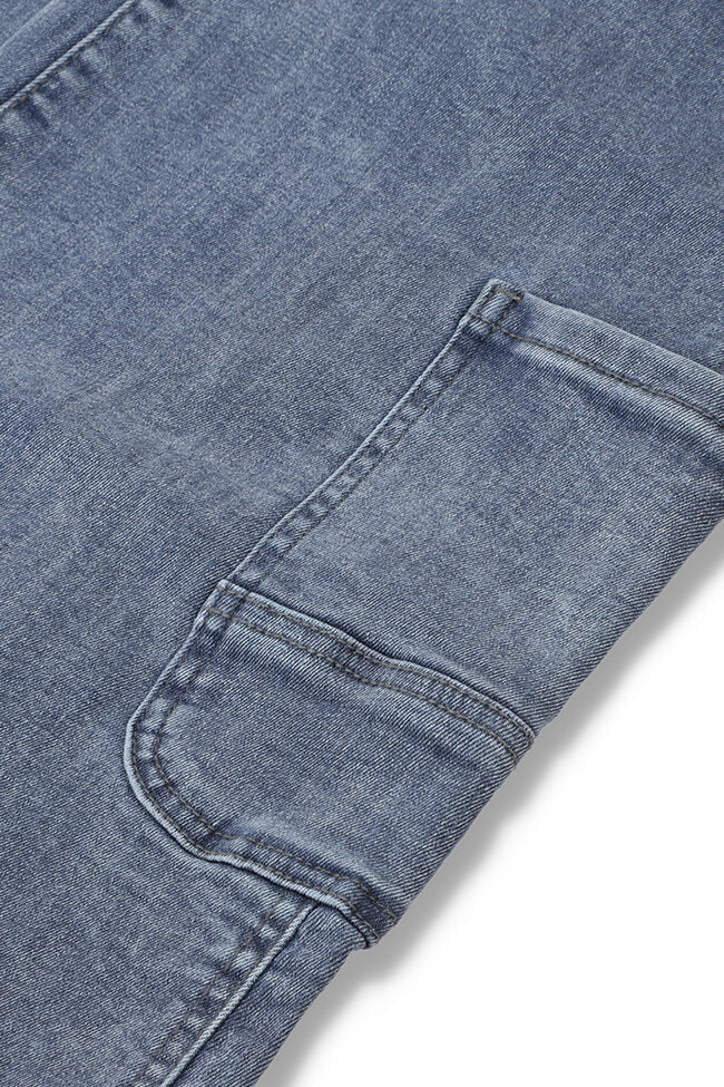 Denim Grey Culottes with Lower Pockets 