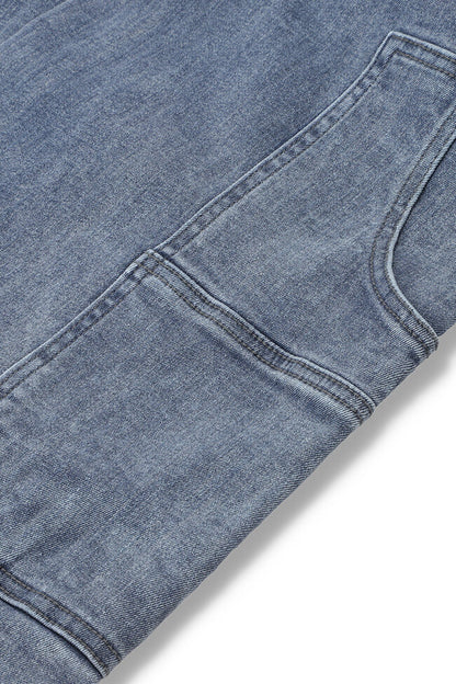 Denim Grey Culottes with Lower Pockets 