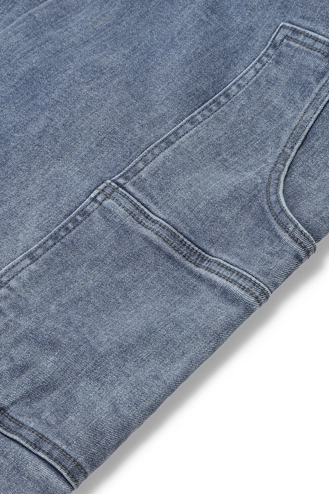 Denim Grey Culottes with Lower Pockets 