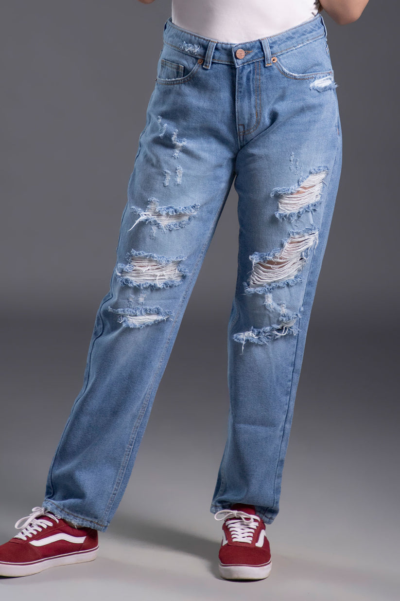Dirty White Mom Jeans 