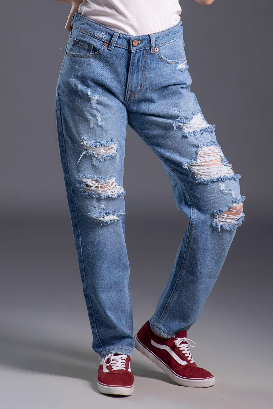Dirty White Mom Jeans 