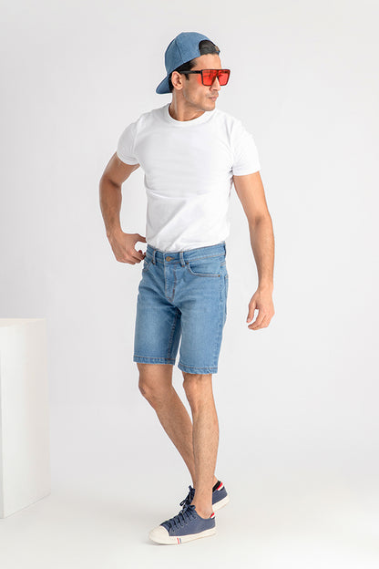 Ocean Blue Denim Shorts 
