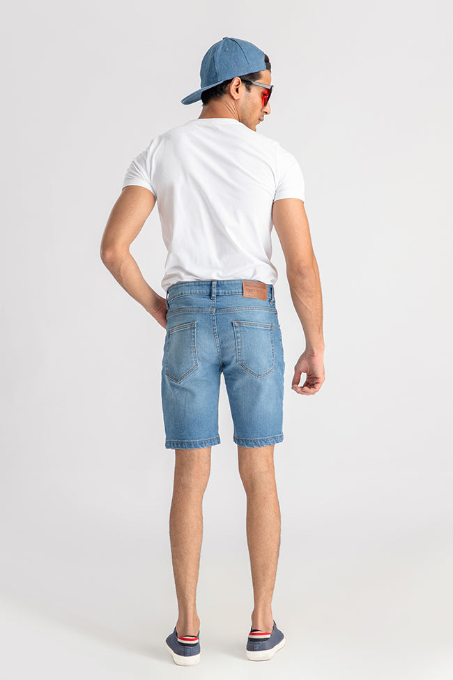 Ocean Blue Denim Shorts 